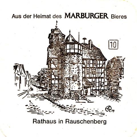 marburg mr-he marburger aus der 6a (quad185-rathaus rauschenberg 10-schwarz)